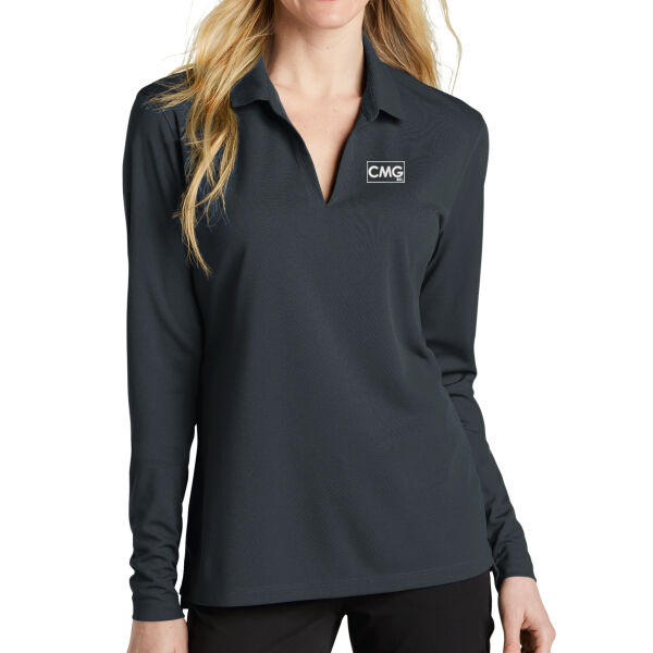   - Ladies Dri FIT Micro Pique 2.0 Long Sleeve Polo Thumbnail